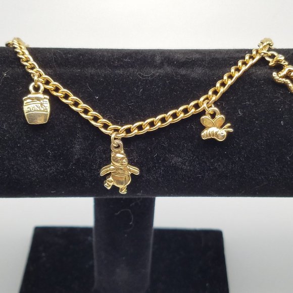 Disney Jewelry - Disney Winnie the Pooh Gold Charm Bracelet